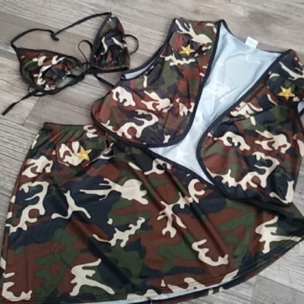 Sexy soldier army girl costume halloween